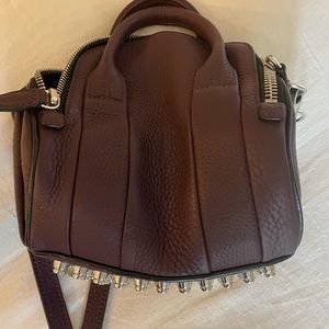 ALEXANDER WANG plum handbag with rhodium spikes